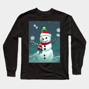 Little Snowflake Snowman Long Sleeve T-Shirt